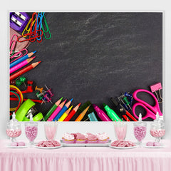 Lofaris Pencils Blackboard Backdrops Classroom Photo for kids