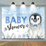 Load image into Gallery viewer, Lofaris Penguin Blue Winter Baby Shower Backdrop for Party