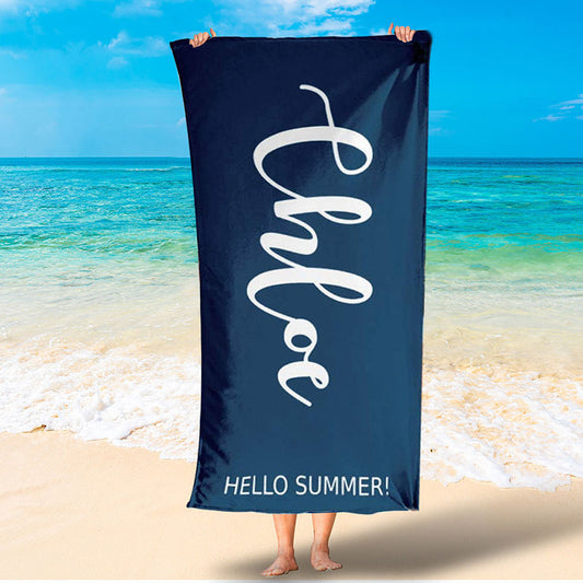 Lofaris Personalized Alphabet Cute Kids Beach Towel