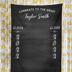 Lofaris Personalized Black College Graduation Backdrop Banner