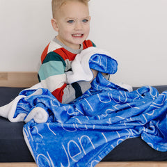 Lofaris Personalized Blanket With Name Slim Font Kids Gift