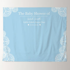 Lofaris Personalized Blue Baby Shower Backdrop For Boy