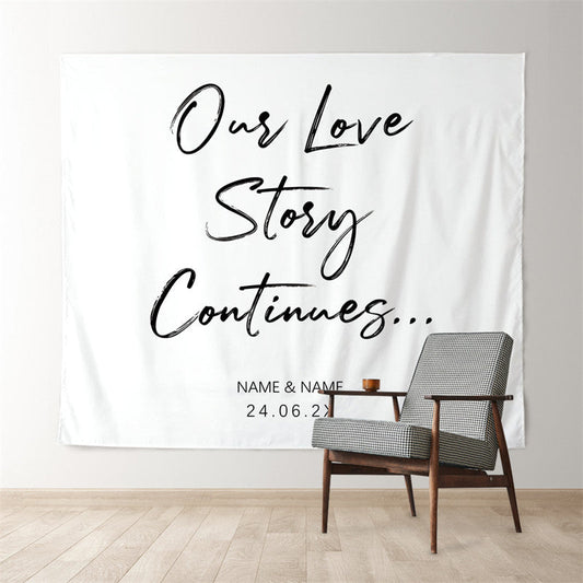 Lofaris Personalized Boho Bridal Shower Wedding Backdrop