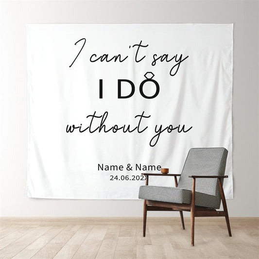 Lofaris Personalized Boho Engagement Wedding Backdrop Decor