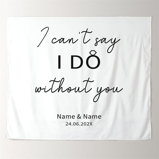 Lofaris Personalized Boho Engagement Wedding Backdrop Decor