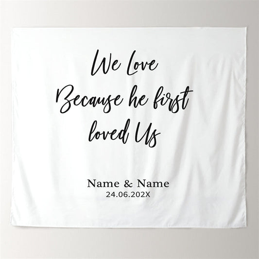 Lofaris Personalized Boho Wedding Sign Backdro Decor