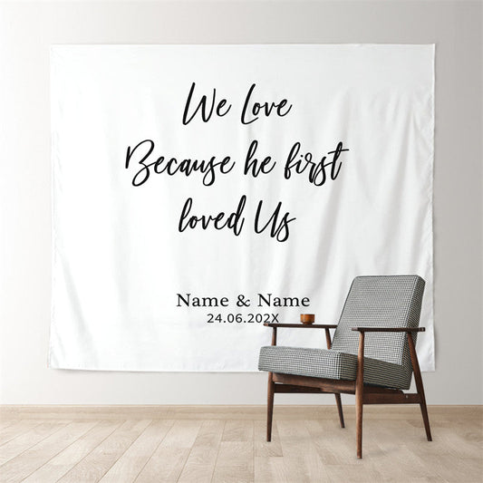 Lofaris Personalized Boho Wedding Sign Backdro Decor