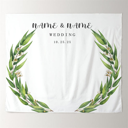 Lofaris Personalized Boho Wreath Wedding Backdrop Decor