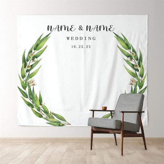 Lofaris Personalized Boho Wreath Wedding Backdrop Decor
