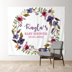 Lofaris Personalized Booth Flowers Baby Shower Backdrop
