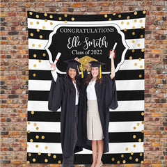 Lofaris Personalized College Graduation Backdrop Banner