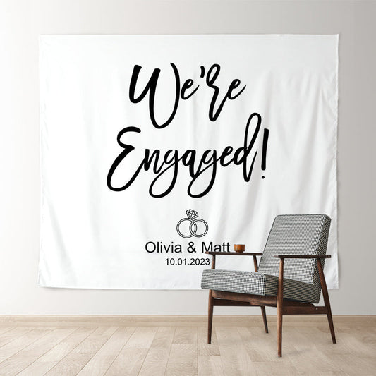 Lofaris Personalized Diamond Ring Backdrop For Wedding