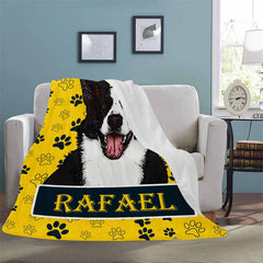 Lofaris Personalized Dog Cute Portrait Throw Blanket As Gift