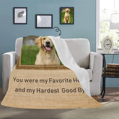 Lofaris Personalized Dog Portrait Throw Blanket With Gift
