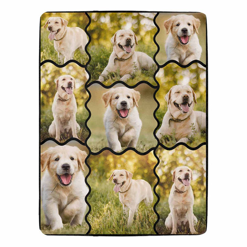 Lofaris Personalized Dog Portrait Lovely Throw Blanket with Photo