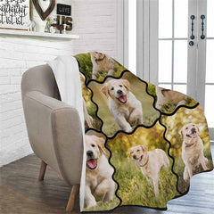 Lofaris Personalized Dog Portrait Lovely Throw Blanket with Photo