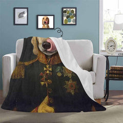 Lofaris Personalized Dog Prince Portrait Throw Blanket For Gift