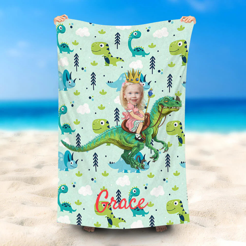 Lofaris Personalized Dragon Knight Beach Towel For Girl