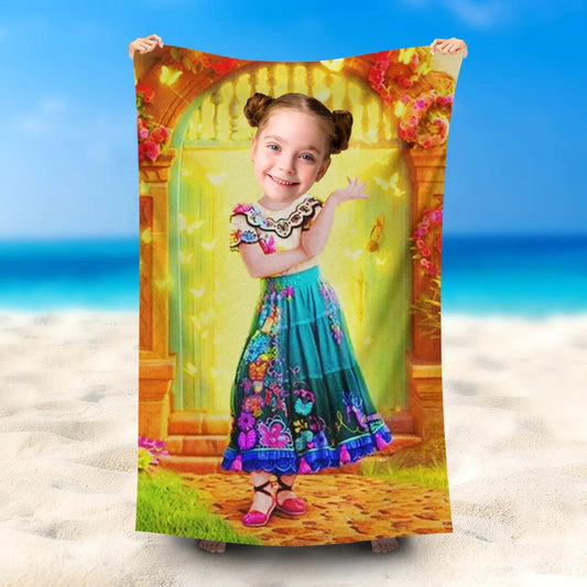 Lofaris Personalized Encanto Mirabell Girl Door Beach Towel