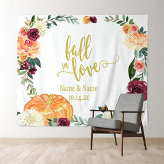 Lofaris Personalized Fall In Love Bridal Shower Backdrop