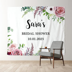 Lofaris Personalized Floral Bridal Shower Photo Party Backdrop