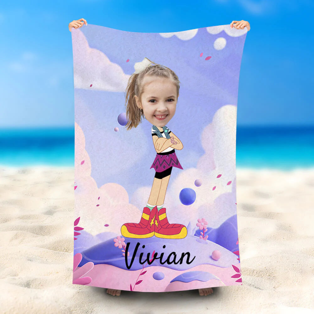 Lofaris Personalized Ghost And Molly Mcgee Beach Towel With Face