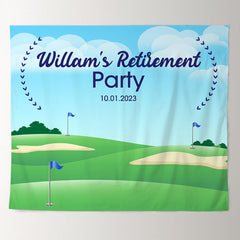 Lofaris Personalized Golf Birthday Backdrop Decor