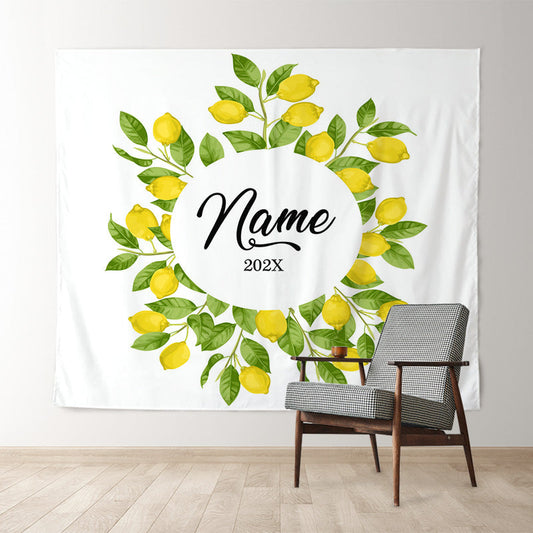 Lofaris Personalized Lemon Photo Wedding Backdrop