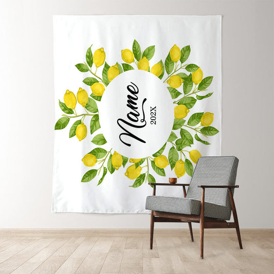 Lofaris Personalized Lemon Photo Wedding Backdrop