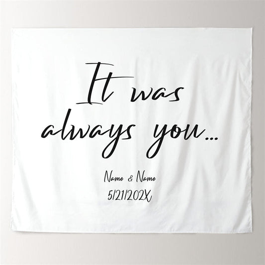 Lofaris Personalized Modern Minimalist Wedding Backdrop for Ceremony