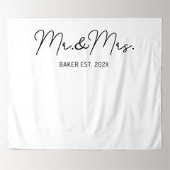 Lofaris Personalized Mr And Mrs Wedding Backdrop Decor Banner