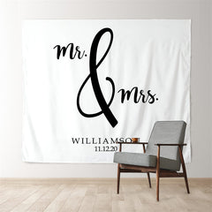 Lofaris Personalized Mr And Mrs Welcome Wedding Backdrop