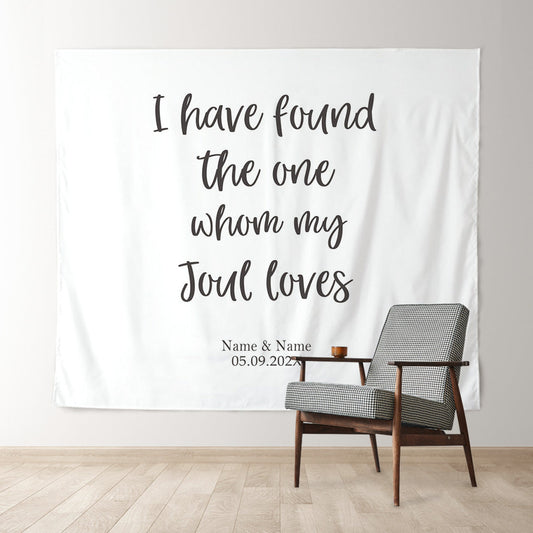 Lofaris Personalized My Loves Wedding Backdrop Decor Banner