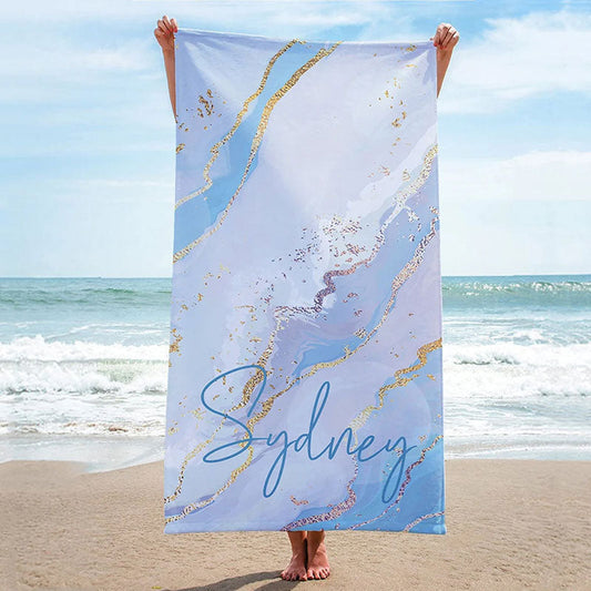 Lofaris Personalized Name And Text Fun Summer Beach Towel