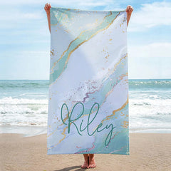 Lofaris Personalized Name And Text Fun Summer Beach Towel