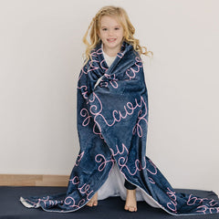 Lofaris Personalized Name Blanket Curve Font Funny Kids Gift