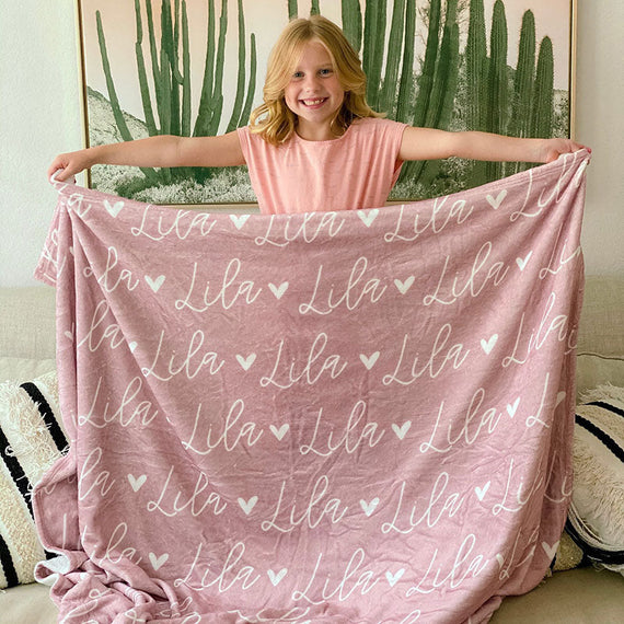 You Hold Our Hands Blanket, Personalized Mommy With Kids Name