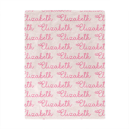 Lofaris Personalized Name Girls Blanket In Curve Letter Gift