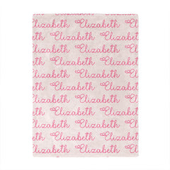 Lofaris Personalized Name Girls Blanket In Curve Letter Gift