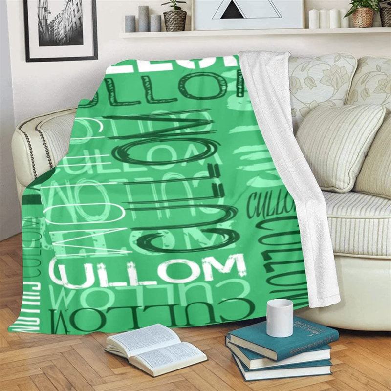 Lofaris Personalized Name Medium Sea Green Blanket Souvenir