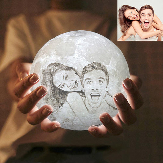 Lofaris Personalized Photo 3D Moon Lamp for Gift