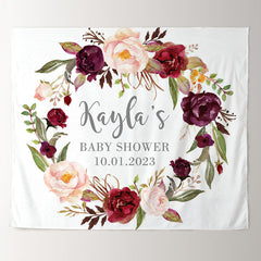 Lofaris Personalized Photo Booth Flowers Baby Shower Backdrop Photography