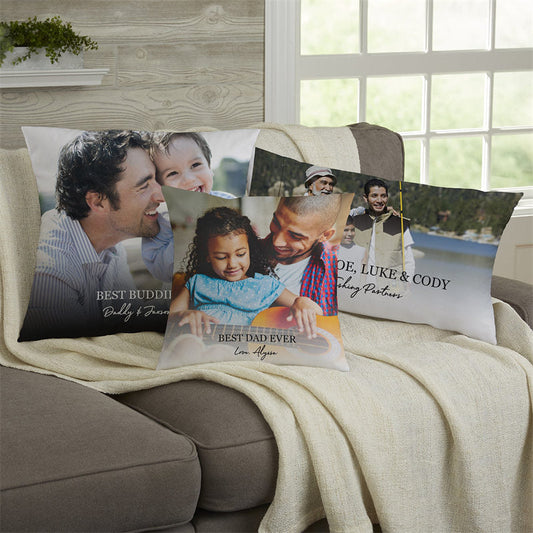 Lofaris Personalized Photo Pillow With Name Gift For Dad