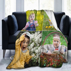Lofaris Personalized Photos Fleece Blanket as Gift