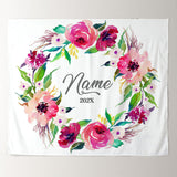 Load image into Gallery viewer, Lofaris Personalized Pink Flowers Wedding Backdrop