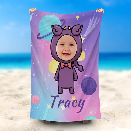 Lofaris Personalized Planet Space Scorpio Baby Beach Towel