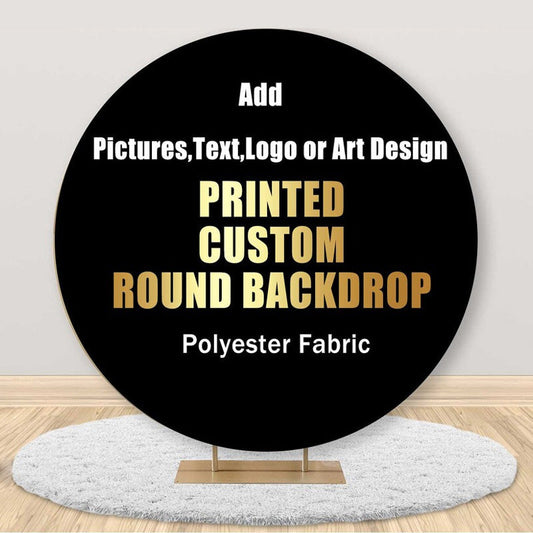 Lofaris Personalized Printed Custom Black Party Backdrop Banner