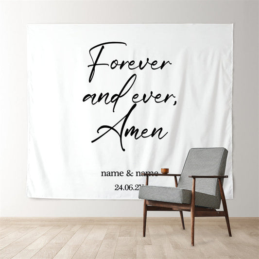 Lofaris Personalized Rustic Wedding Backdrop Decor