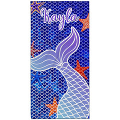 Lofaris Personalized Sea World Mermaid Beach Towel