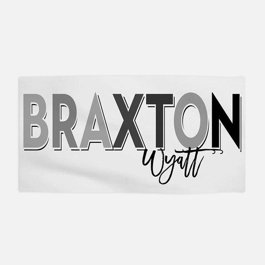 Lofaris Personalized Simple Colorful Name Summer Beach Towel